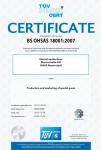 Certificari sisteme de management al sanatatii si securitatii ocupationale OHSAS 18001 